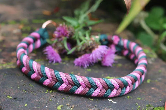 Mulberry Forest Braided Collar - Handmade Paracord Dog Collar. | Luxury Home Accessories | Heulog Glow