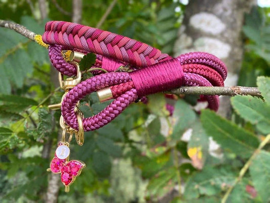 Mulled Wine Braided Collar - Handmade Paracord Dog Collar | Luxury Home Accessories | Heulog Glow