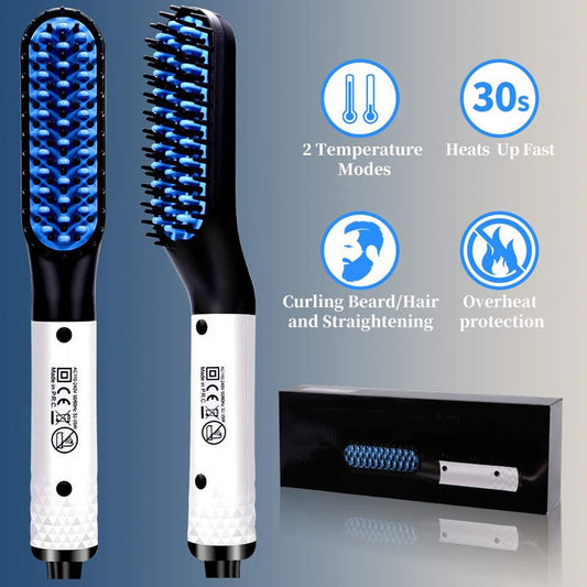 Multifunctional Hair Straightener Hair Comb Brush Men Beard Straightener Straightening | Luxury Home Accessories | Heulog Glow