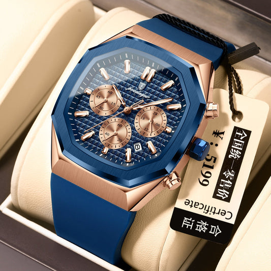 Multifunctional Six-pin Calendar Men's Watch Large Dial | Luxury Home Accessories | Heulog Glow