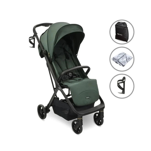 My Babiie MBX7 Auto-Fold Compact Stroller - Forest Green | Luxury Home Accessories | Heulog Glow