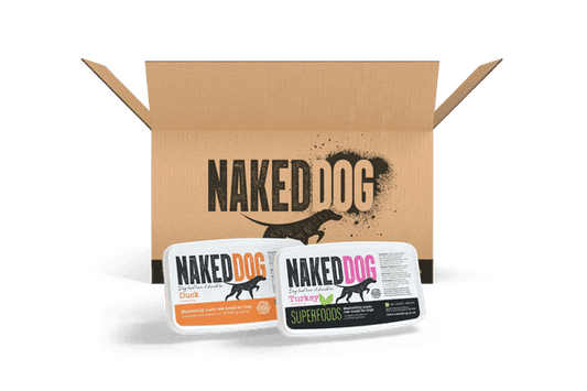 NAKED DOG Variety Box - 20kg (No Chicken) | Luxury Home Accessories | Heulog Glow