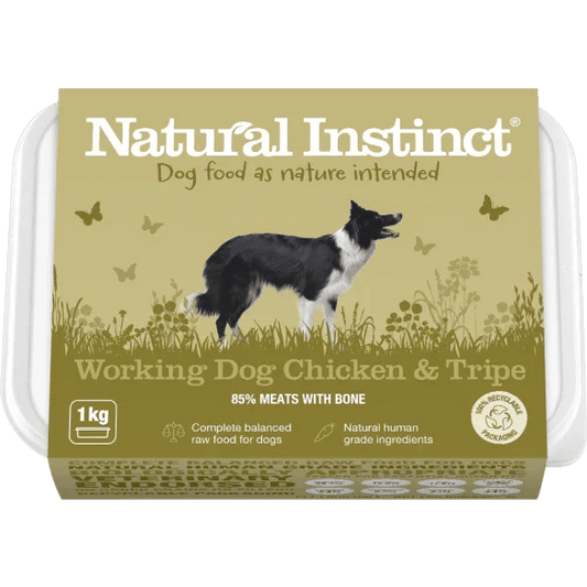 Natural Instinct Working Dog Chicken & Tripe 1kg | Luxury Home Accessories | Heulog Glow