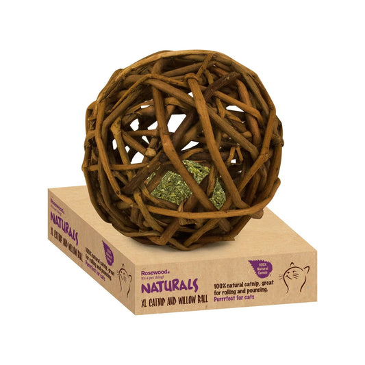 Naturals for Cat Willow & Catnip XXL Ball | Luxury Home Accessories | Heulog Glow