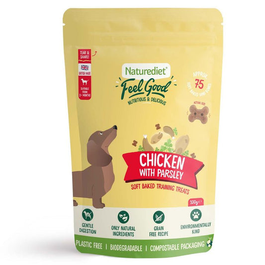 NatureDiet Feel Good Chicken with Parsley Treats 100g | Luxury Home Accessories | Heulog Glow