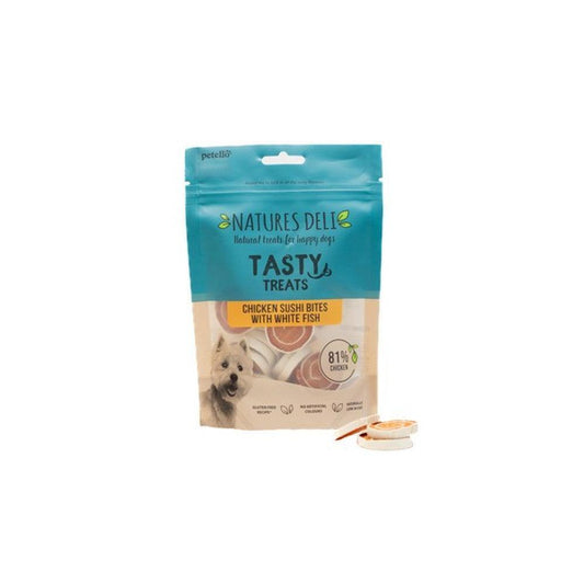 Natures Deli Chicken and Fish Sushi Bites 100g | Luxury Home Accessories | Heulog Glow