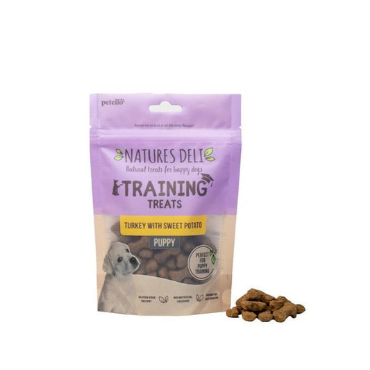 Natures Deli Puppy Training Treats Turkey With Sweet Potato 100g | Luxury Home Accessories | Heulog Glow