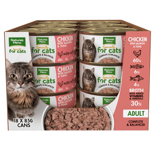 Natures Menu Cat Chick Salmon&Tuna Tins 18x85g | Luxury Home Accessories | Heulog Glow