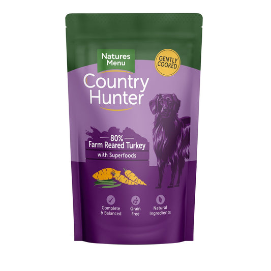 Natures Menu Country Hunter Dog Pouch Turkey 6x150g | Luxury Home Accessories | Heulog Glow