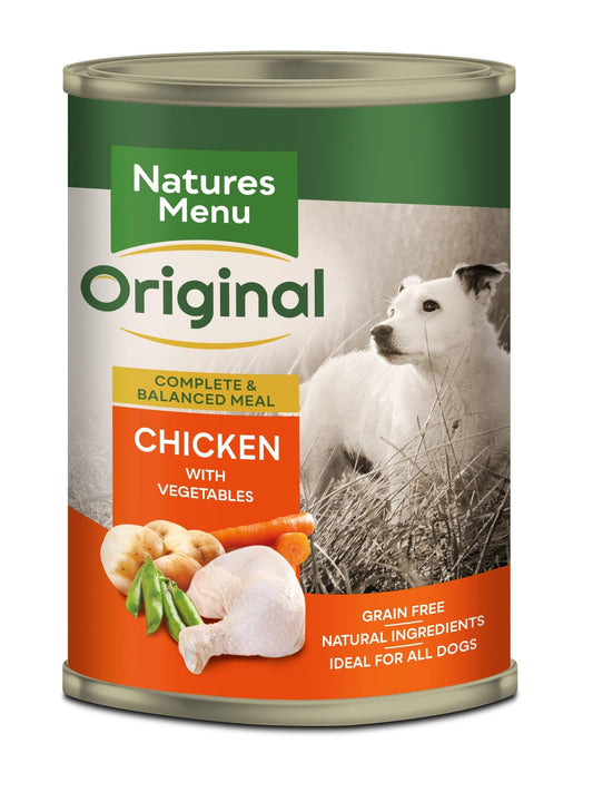 Natures Menu Dog Tins Chicken & Veg 12x400g | Luxury Home Accessories | Heulog Glow