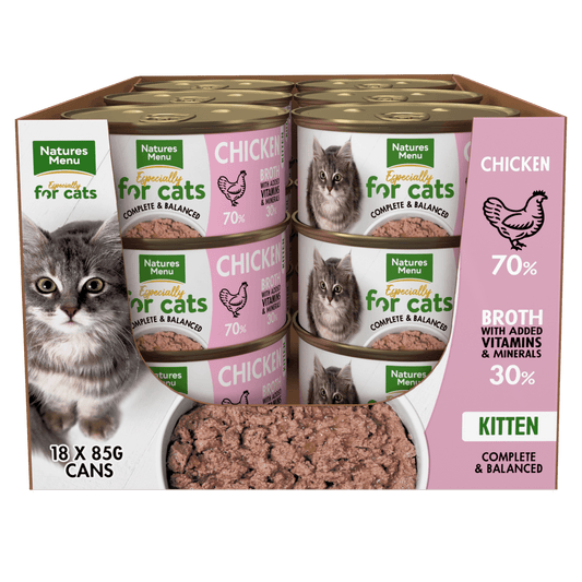Natures Menu Kitten Chicken Tins 18x85g | Luxury Home Accessories | Heulog Glow