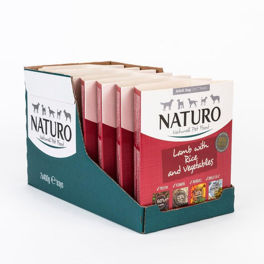Naturo Adult Lamb with Rice & Veg Tray 400g | Luxury Home Accessories | Heulog Glow