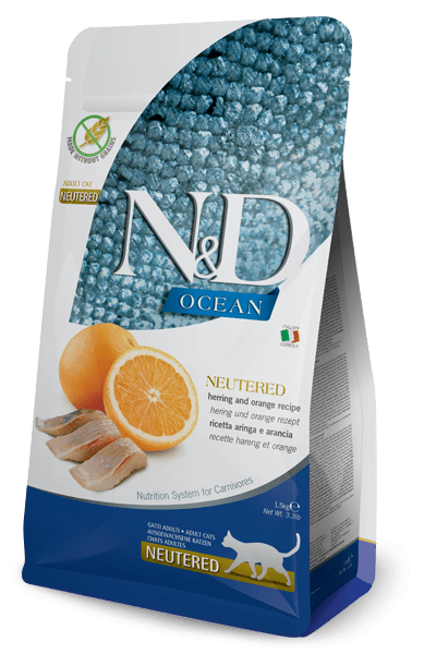 N&D Ocean Cat Herring & Orange Neutered Adult 1.5 Kg | Luxury Home Accessories | Heulog Glow