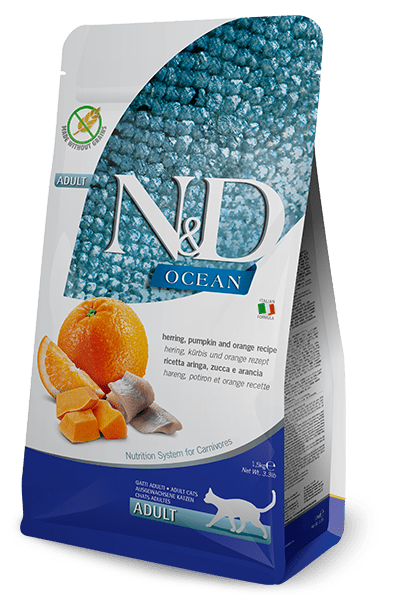 N&D Ocean Cat Herring Pumpkin & Orange Adult 1.5 Kg | Luxury Home Accessories | Heulog Glow