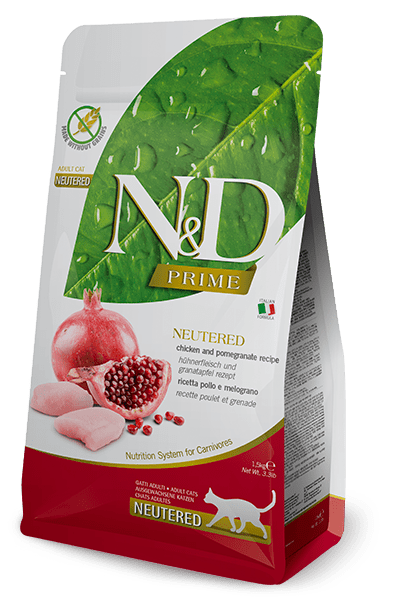 N&D Prime Cat Chicken & Pomegranate Neutered Adult 300g | Luxury Home Accessories | Heulog Glow