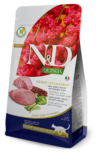 N&D Quinoa Cat Weight Management. Lamb & Broccoli Adult 300g | Luxury Home Accessories | Heulog Glow