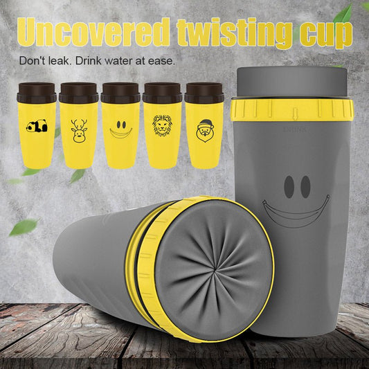 No Cover Twist Cup Travel Portable Cup Double Insulation Tumbler Straw Sippy Water Bottles Portable For Children Adults | Luxury Home Accessories | Heulog Glow