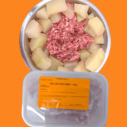 Northern Raw Feeds - Premium Boneless Beef & Papaya - 454g | Luxury Home Accessories | Heulog Glow