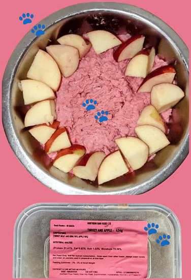 Northern Raw Feeds - Turkey & Apple - 454g | Luxury Home Accessories | Heulog Glow