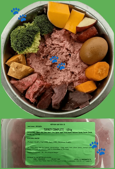 Northern Raw Feeds - Turkey Complete - 454g | Luxury Home Accessories | Heulog Glow