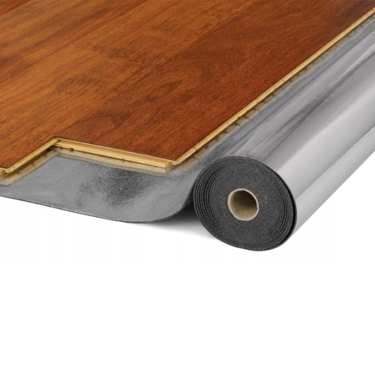 Minerals & polyurethane (PU) Underlay with ALU Membrane (Vinyl/Wood/Laminate) - 1.8mm - 10m2(107.63 sqft) - Highest Quality