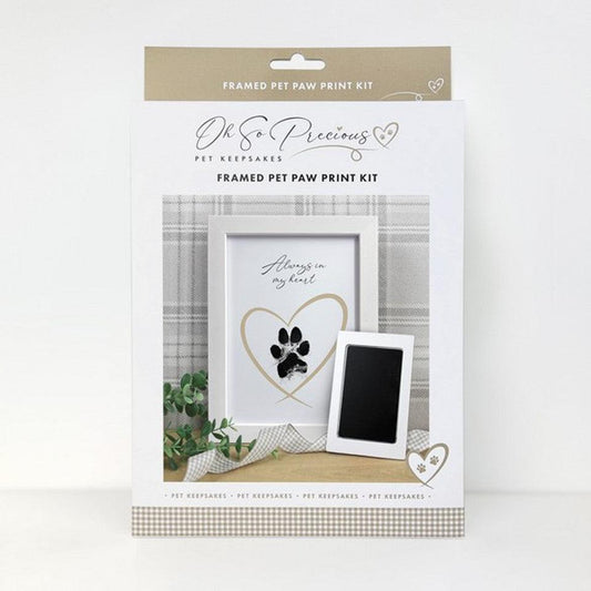 Oh So Precious Paw Print Memory Ink Picture Frame A5 | Luxury Home Accessories | Heulog Glow