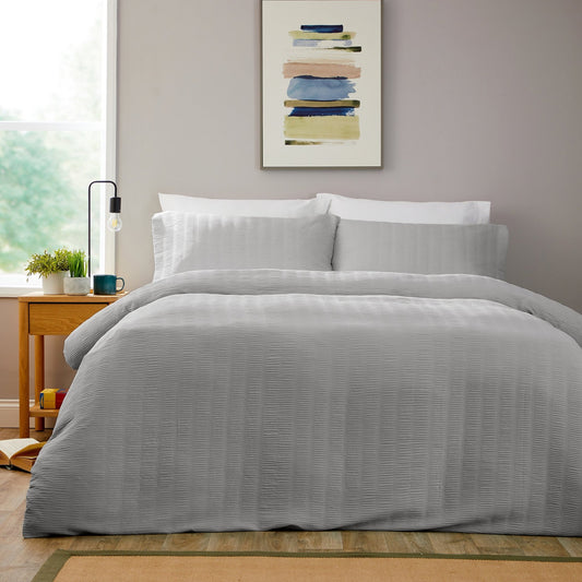 OLIVIA ROCCO Belgravia Grey Microfibre Duvet Cover Set With Pillowcases Soft Easy Care | Luxury Home Accessories | Heulog Glow