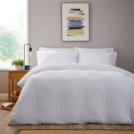 OLIVIA ROCCO Belgravia White Microfibre Duvet Cover Set With Pillowcases Soft Easy Care | Luxury Home Accessories | Heulog Glow