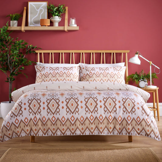 OLIVIA ROCCO Taxila Duvet Cover Set Easy Care Reversible Cotton Mix Super Soft for Everyday Luxury Hotel-Style | Luxury Home Accessories | Heulog Glow