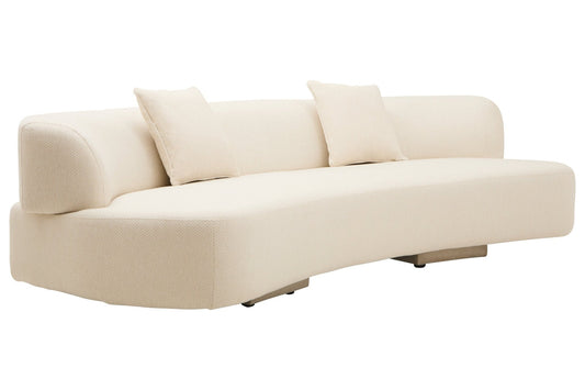 Ozzano Cream Linen 3 Seater Sofa | Luxury Home Accessories | Heulog Glow