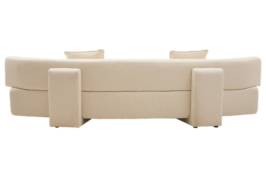 Ozzano Cream Linen 3 Seater Sofa | Luxury Home Accessories | Heulog Glow