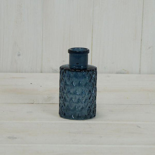 Blue Mini Geometric Glass Bottle (H9.2cm) TD5cm Weight-103g