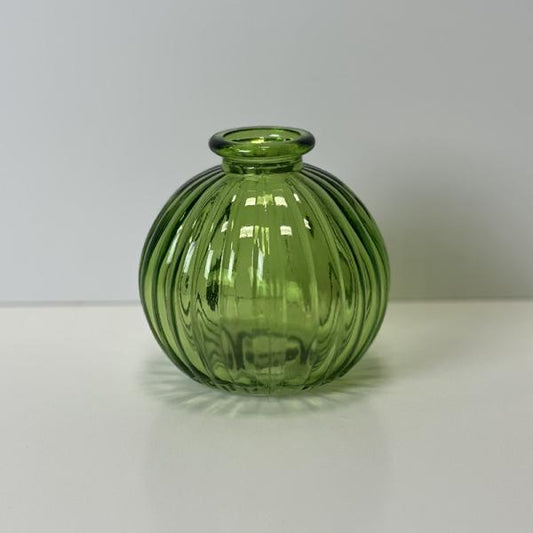 Emerald Green Round Bottle H8.4cm D8.3cm Weight-197g