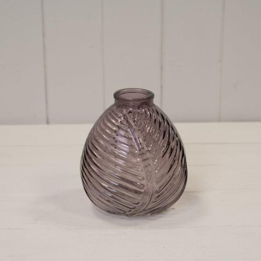 Amethyst Leaf Bottle H13cm W12cm D11cm Weight-329g