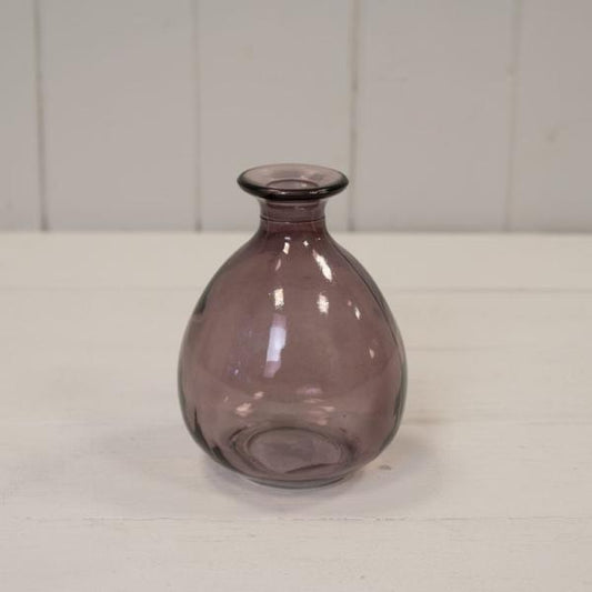 Amethyst Glass Bud Vase D9.2 x H12cm Weight-242g