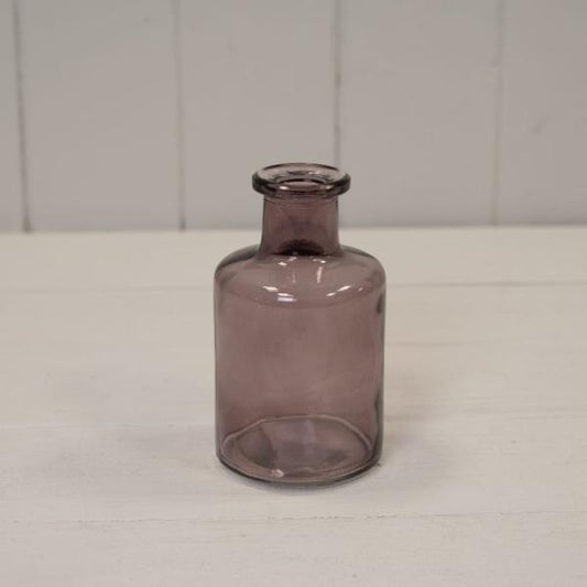 Amethyst Glass Bottle D6.8 x H11.8cm Weight-186g
