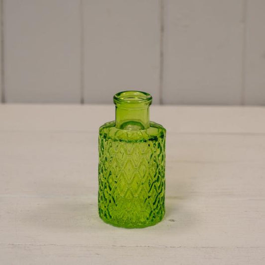 Emerald Green Mini Geometric Glass Bottle (H9.2cm) TD5cm Weight-103g