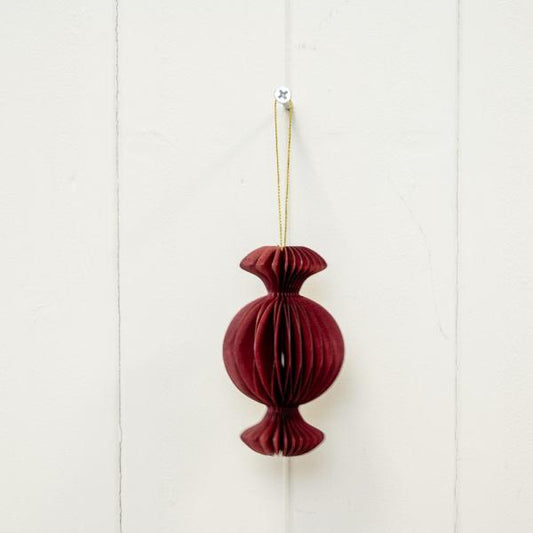 Set of 3Claret Red Candy Baubles