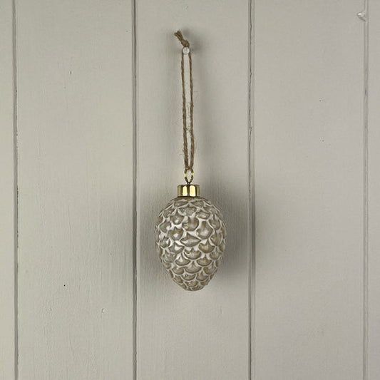 Glazed Ceramic Hanging Pinecone Decoration L5xD5xH8.5cm Weight-66g