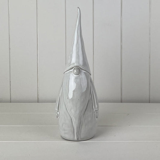 Glazed Ceramic Gonk Ornament with Textured Detail L8.8xD9.6xH29.6cm Weight-636g