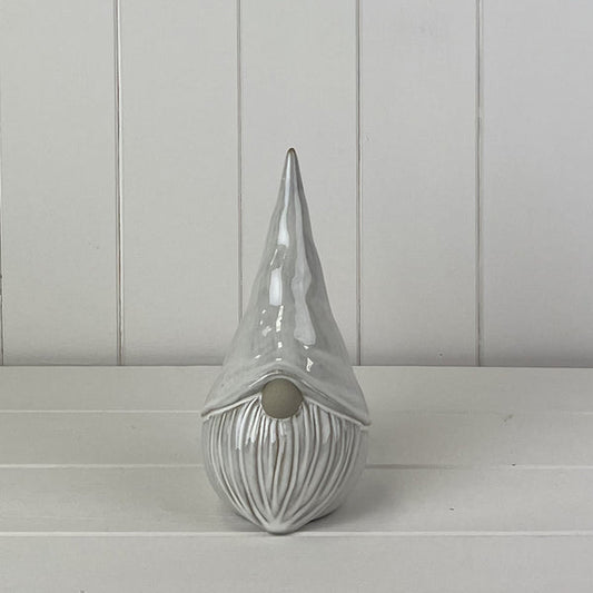 Glazed Ceramic Gonk Ornament with Textured Detail L9.5xD9xH19cm Weight-368g