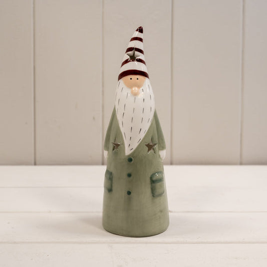 Light Green/White Ceramic Gonk Decoration L6.5xD6.5xH19cm Weight-189g