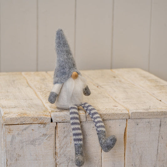 Sitting Grey Wool Gonk