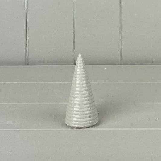 Glazed Ceramic Tree Ornament With Textured Detail L4.8xD4.8xH9.8cm Weight-60g