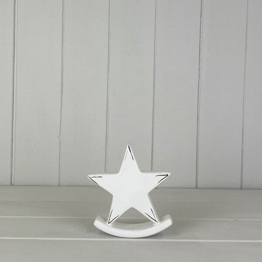 Ceramic Star deco W11.4 D3 H11.4cm Weight-110g