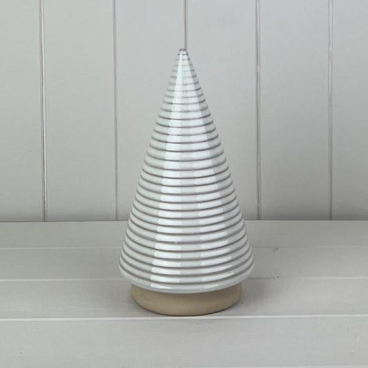 Glazed Ceramic Tree Ornament with Textured Detail L13xD13xH23.5cm Weight-637g