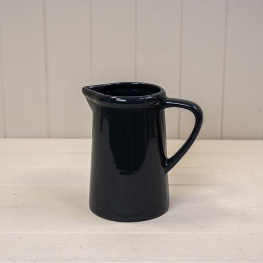 Large Midnight Blue Ceramic Jug TD10.5cm H18cm B14.5cm