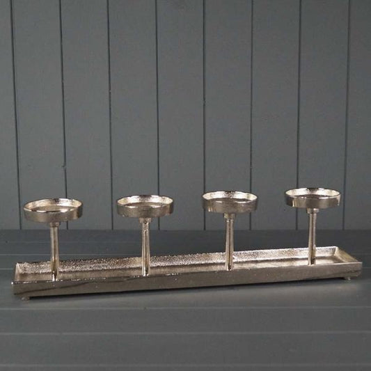 Metal Tealight Centrepiece L50xH10cm Weight-1132g