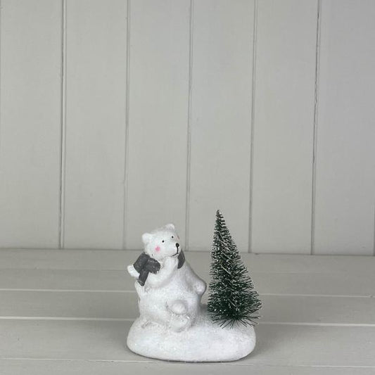 Ceramic Bear deco with light size L11xW7 xH12