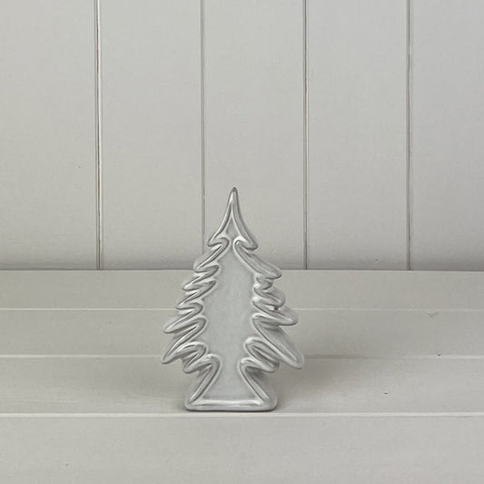 Glazed Ceramic Christmas Tree Ornament with Textured Detail L9xD3xH13.5cm Weight-198g